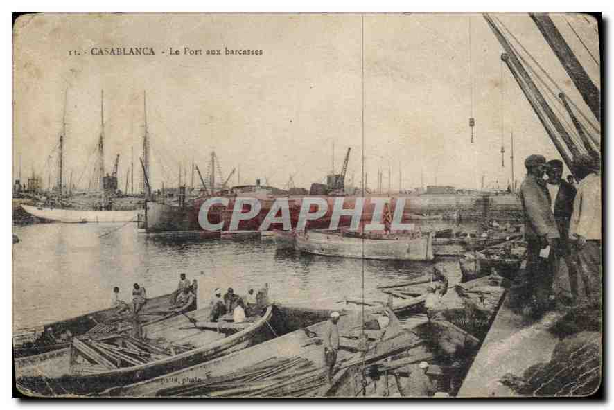 Casablanca - Le Port aux barcasses — CPA n°11, éditeur 'phale'