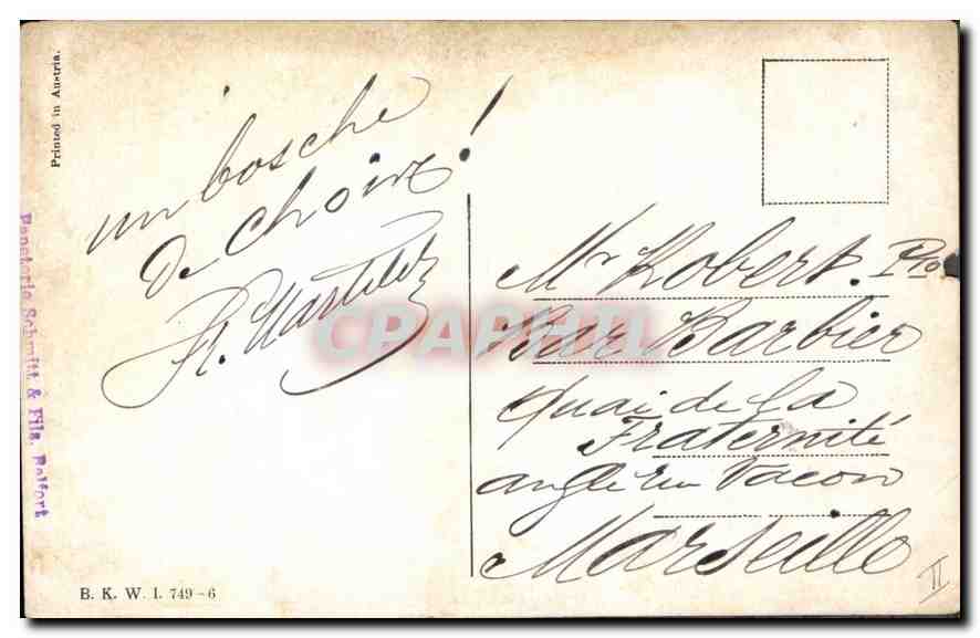 CPA Der zukunftige Feldherr  Militaria — Rückseite