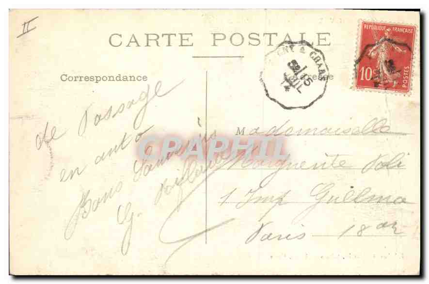 CPA Magny en Vexin S et O L'Hotel Dieu  — Rückseite