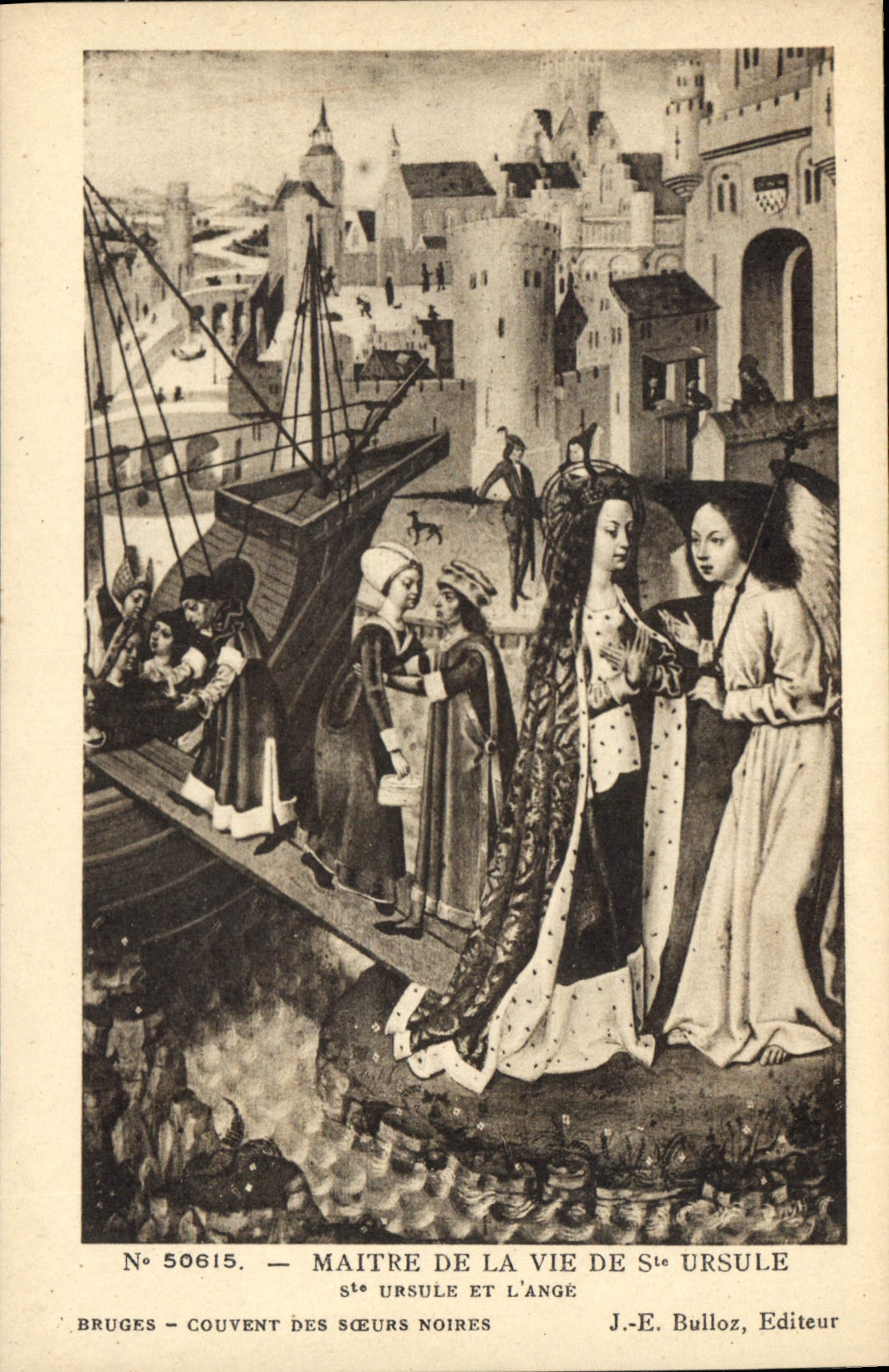 CPA Maitre de la Vie de Ste Ursule Ste ursule et l'Ange bruges Couvent des Soeurs Noires 