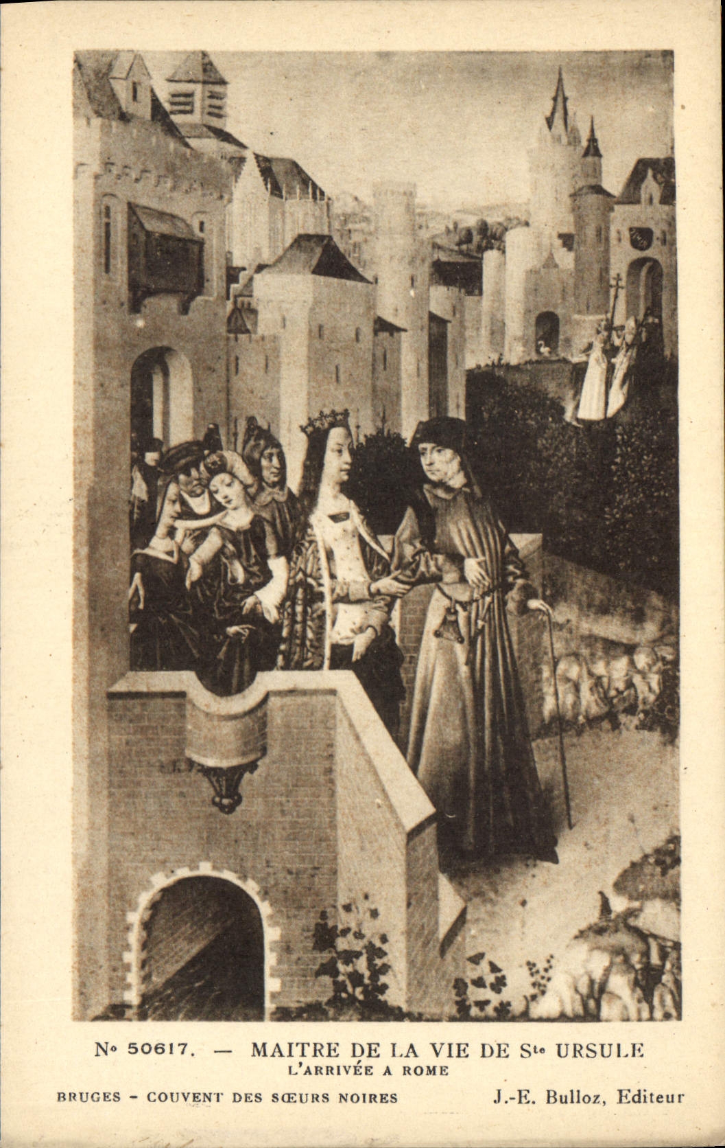 CPA Maitre de la Vie de Ste Ursule L'Arrivee a Rome bruges Couvent des Soeurs Noires 
