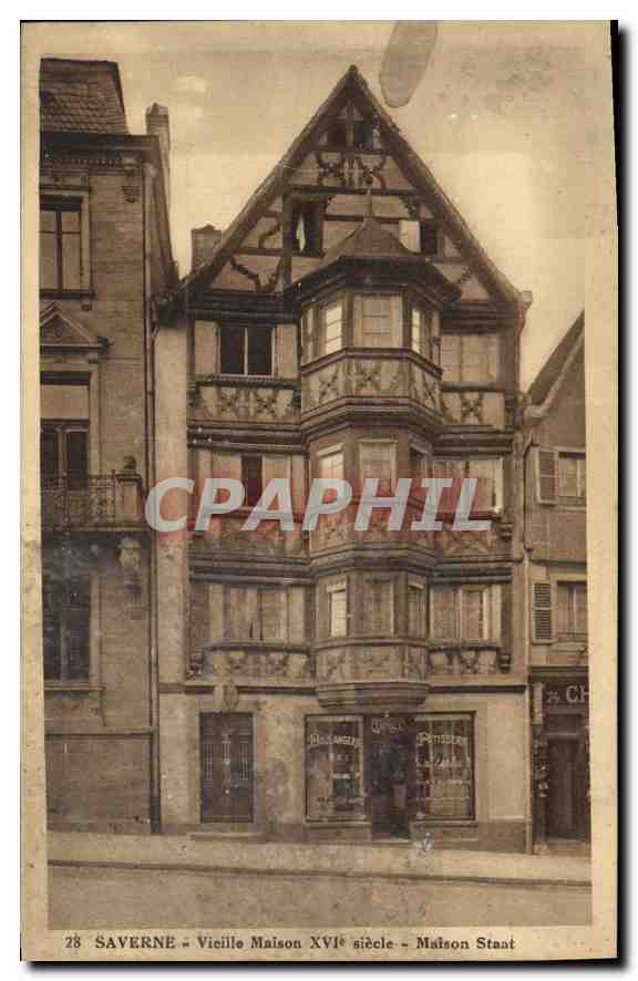 CPA Saverne Vieille Maison Maison Staat 