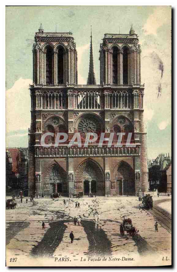CPA Paris La Facade de Notre Dame 