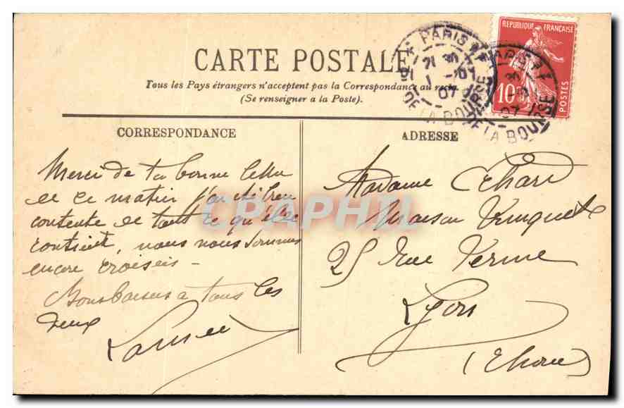 CPA Paris La Facade de Notre Dame  — Verso