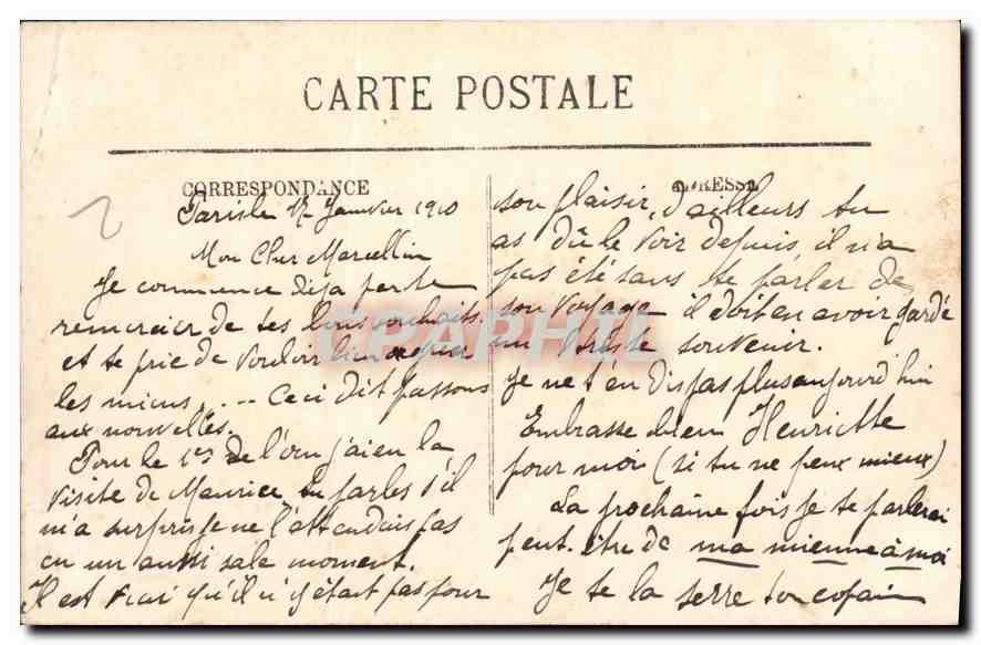 CPA Paris Le Sacre Coeur  — Rückseite