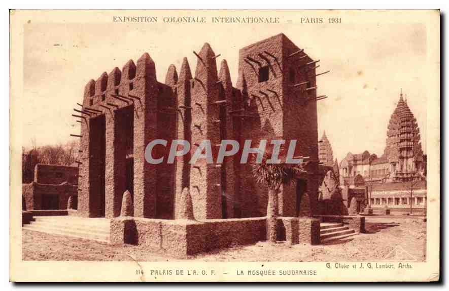 CPA Exposition Coloniale Internationale Paris 1931 Palais de L'A O F La Mosquee Soudanaise