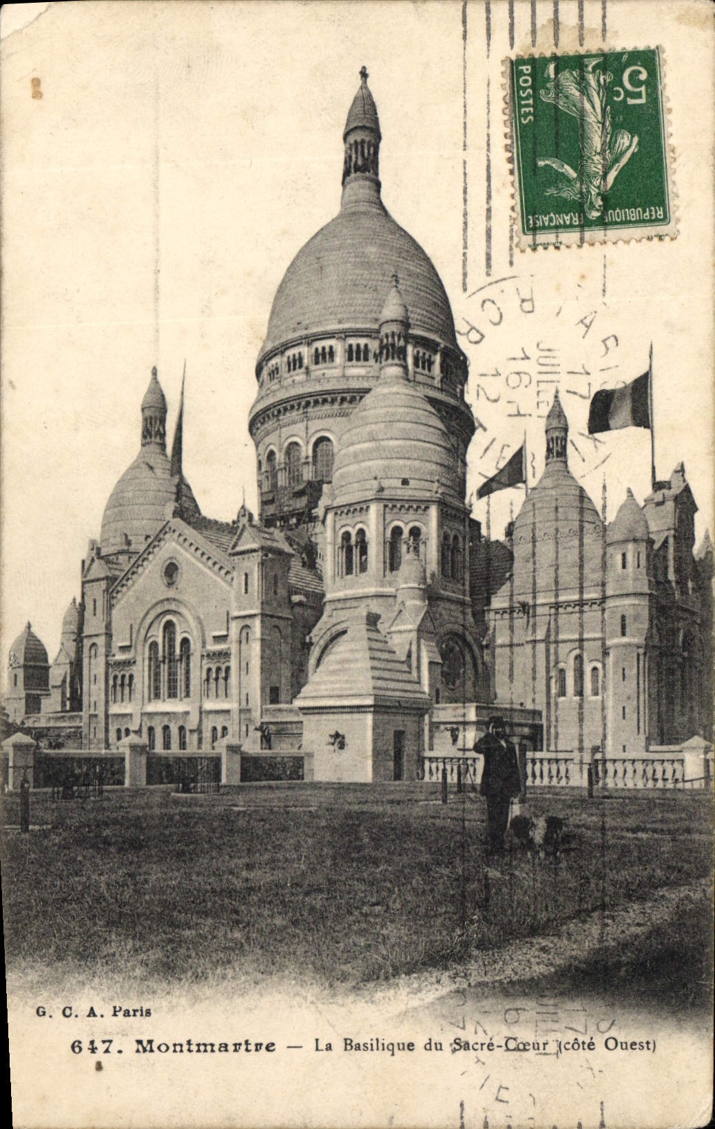 CPA Montmartre La Basilique du Sacre Coeur cote Ouest 