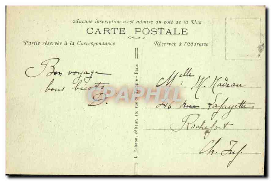 CPA Paris Pont Alexandre III  — Verso