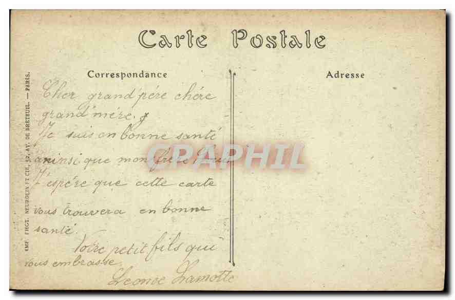 CPA Paris le Pont Alexandre III et le Grand Palais  — Verso