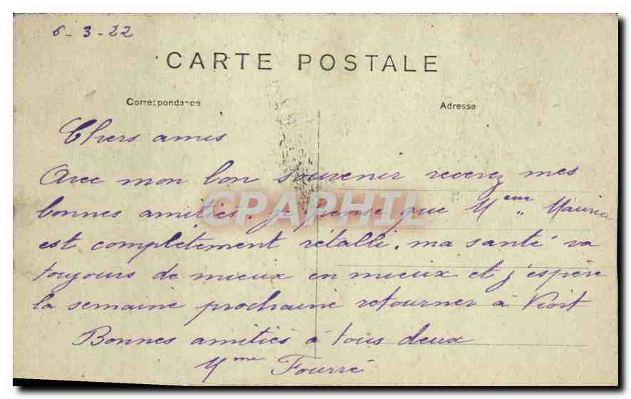 CPA Paris La Seine et le Palais de Justice  — Rückseite