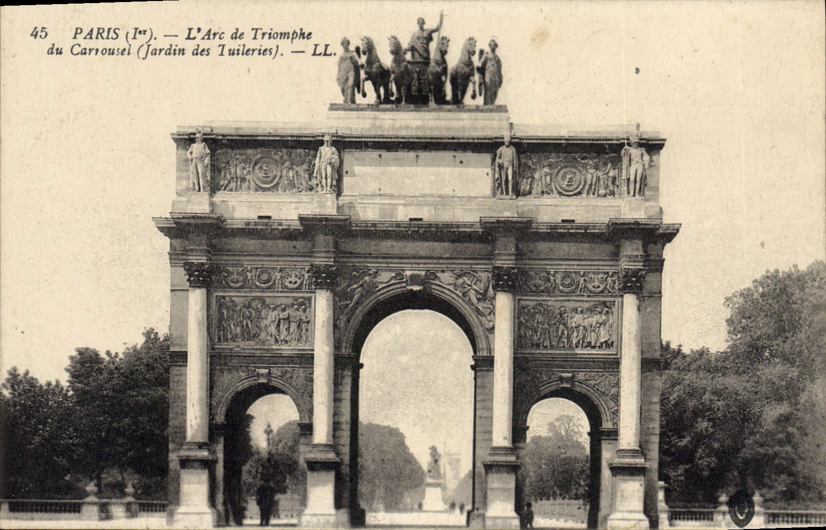 Paris (1er) — L'Arc de Triomphe du Carrousel (Jardin des Tuileries) — LL. N° 45