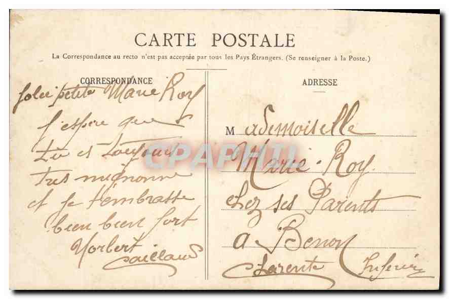 CPA Paris Notre Dame  — Verso