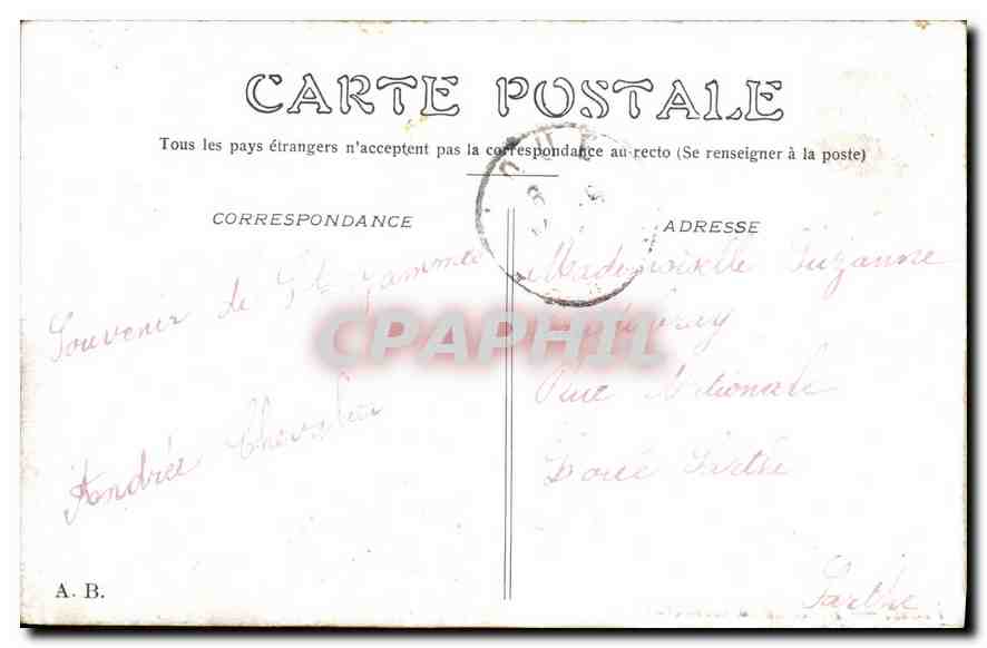 CPA Paris place de la Concorde  — Rückseite