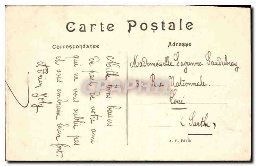 CPA Paris Place de la Concorde  — Rückseite