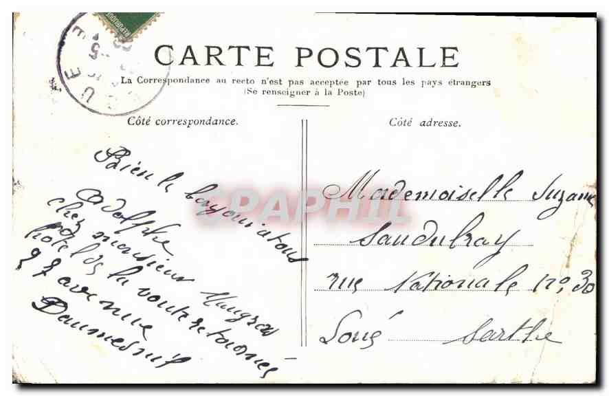 CPA Paris Eglise Saint Vincent de Paul  — Verso