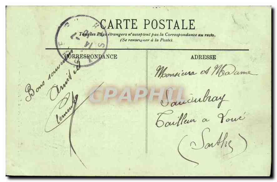 CPA Paris L'Eglise de Sacre Coeur  — Rückseite