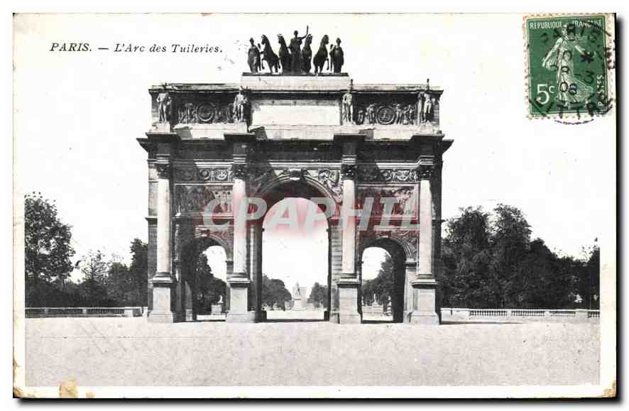CPA Paris L'Arc des Tuileires 