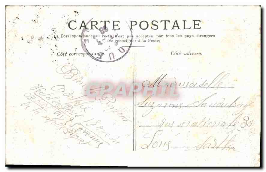 CPA Paris L'Arc des Tuileires  — Rückseite