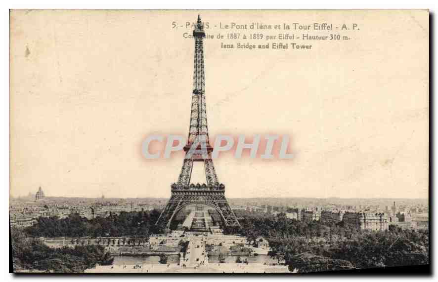 CPA Paris Le Pont d'lans et la Tour Eiffel 