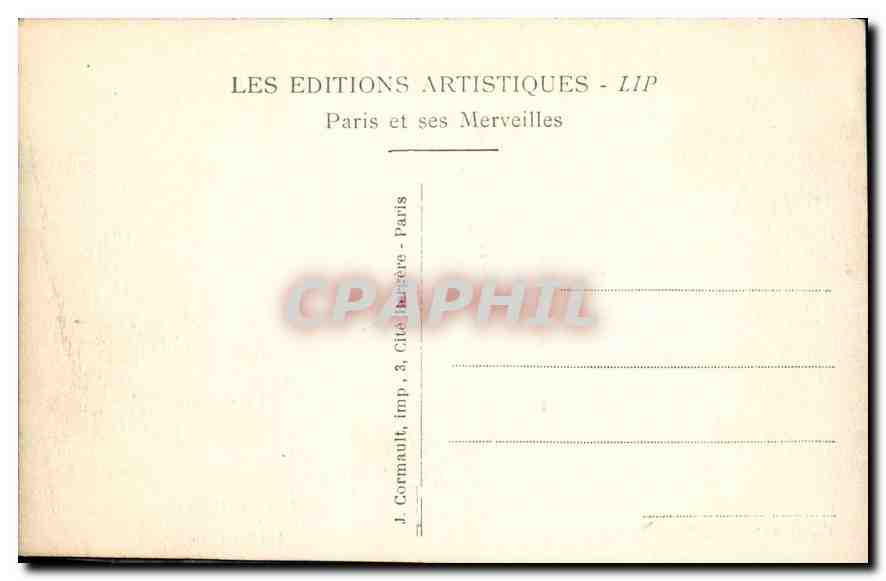 CPA Paris La Porte St Martin  — Verso