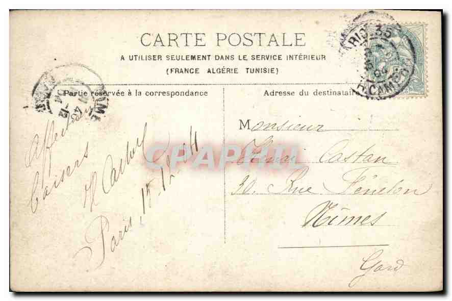CPA Paris Palais du Luxembourg  — Rückseite