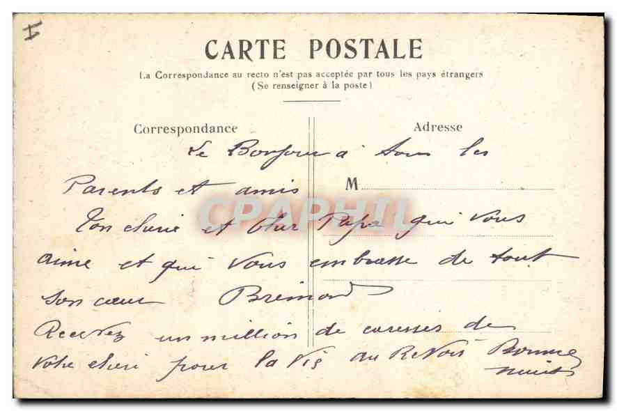 CPA Paris Place de la Concorde  — Rückseite