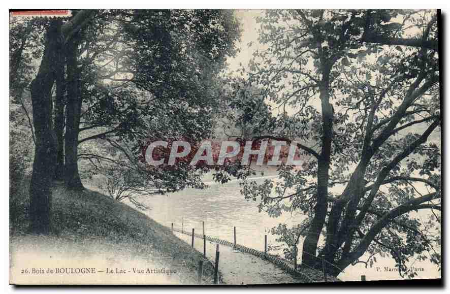 CPA Bois de Boulogne Le Lac Vue Artistique 
