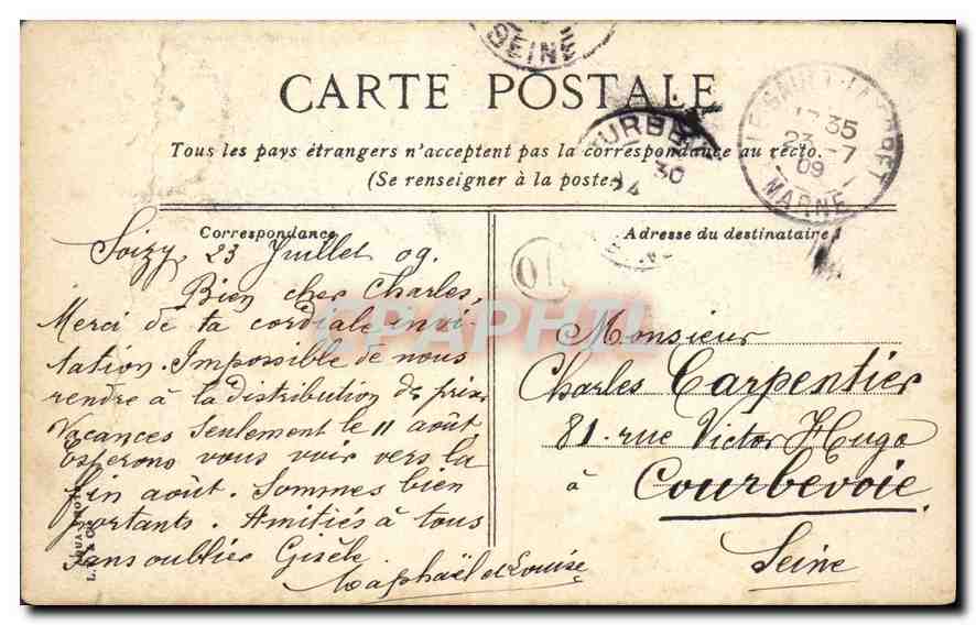 CPA Paris Les Tuileries l'Allee centrale et le Monument Quand  — Verso