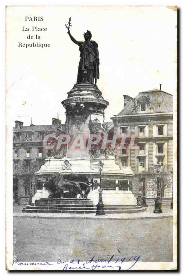 CPA Paris La Place de la Republique 