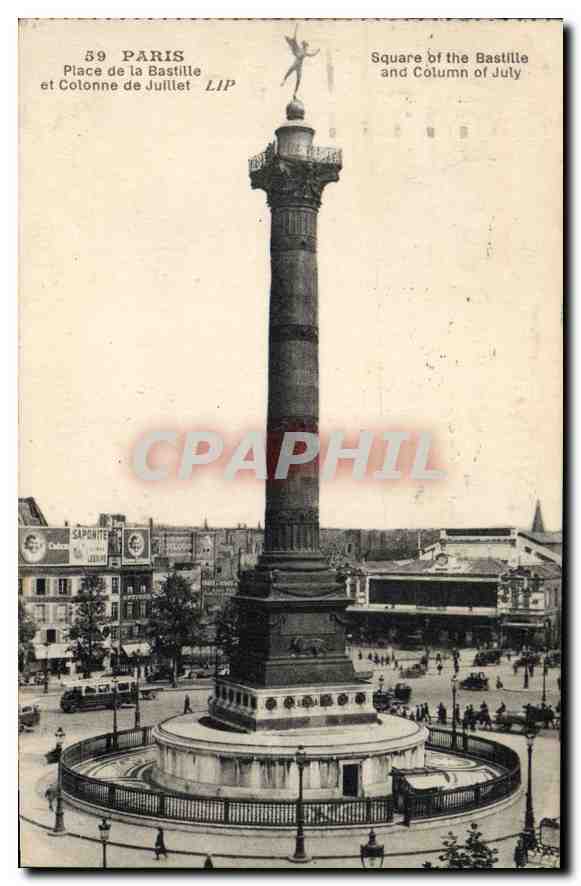 CPA Paris Place de la Bastille et Colonne de Juillet 