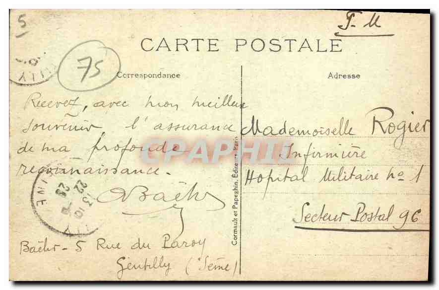 CPA Paris Le Palais du Luxembourg  — Rückseite