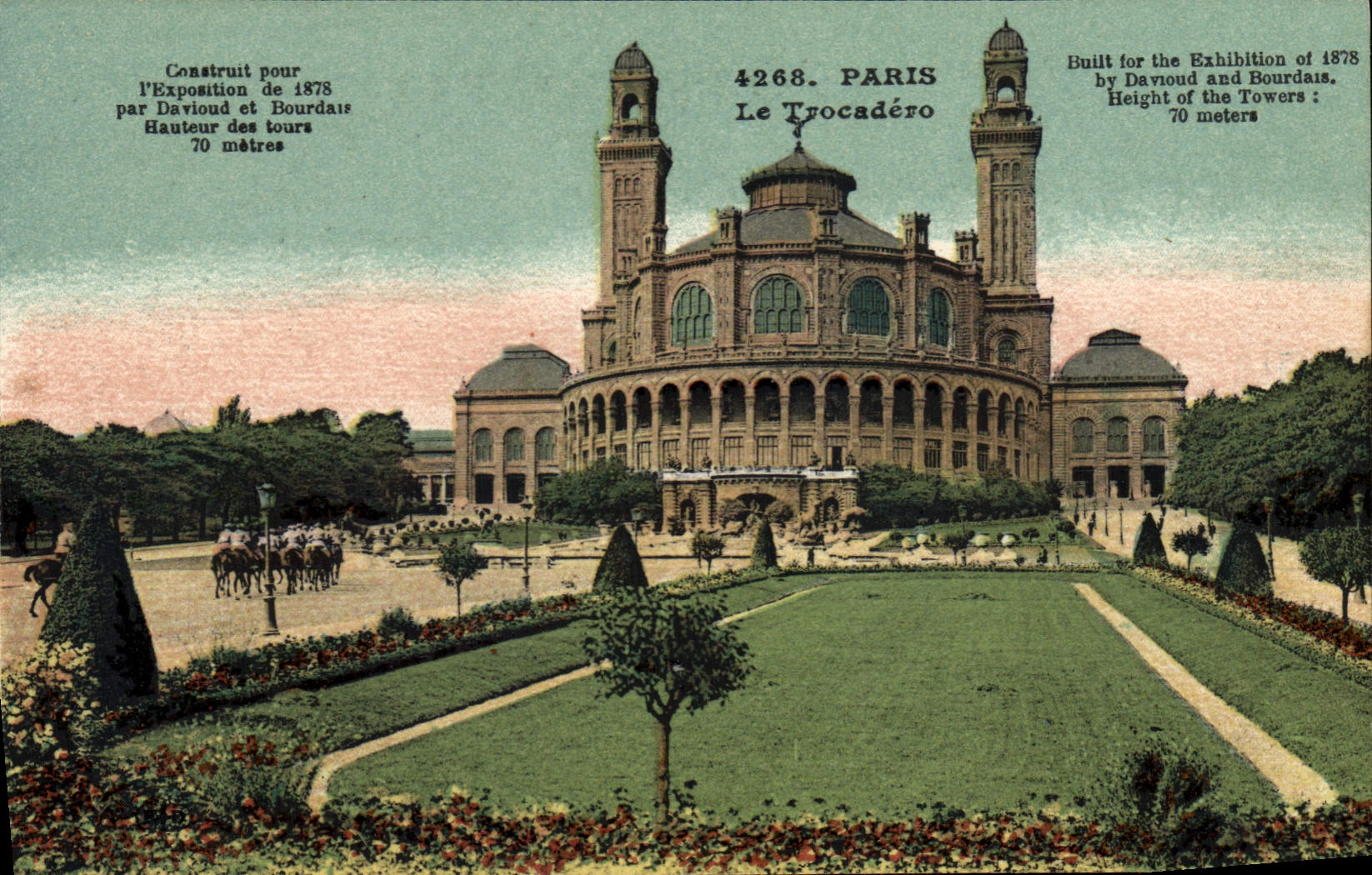 CPA Paris le Trocadero Construit pour L'Exposition de 1878 