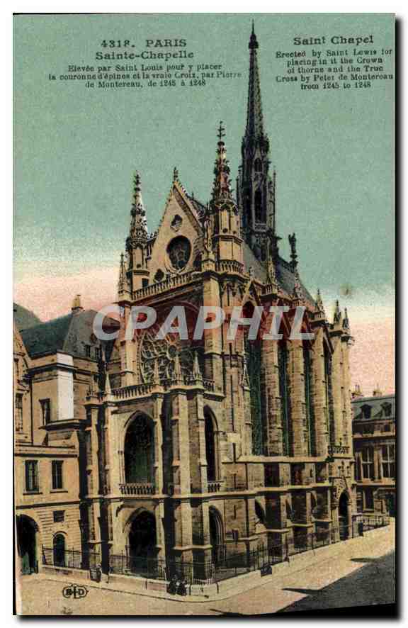 CPA Paris Sainte Chapelle Elevee par Saint Louis 