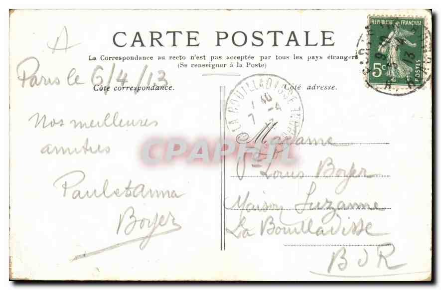 CPA Paris Notre Dame  — Verso