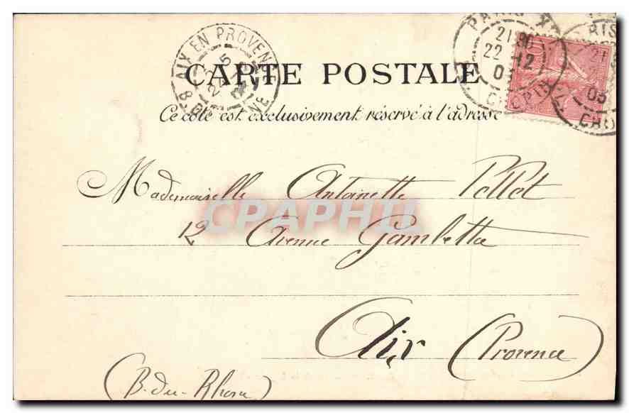 CPA Paris Palais de la Legion d'honneur  — Rückseite
