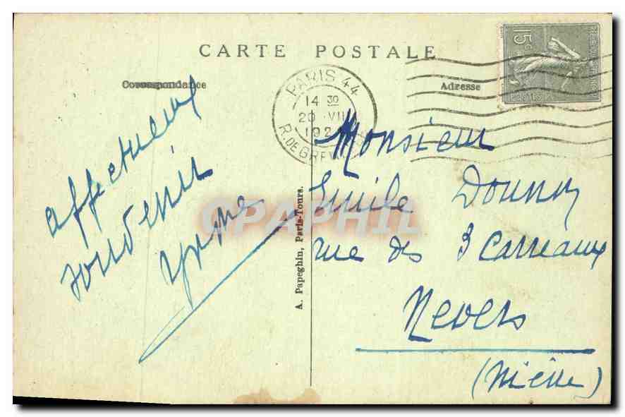 CPA Paris La Fontaine Saint Michel  — Rückseite