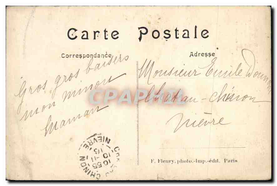 CPA Paris Montmartre Sommet du campanile du Sacre Coeur Renferme les cloches  — Rückseite