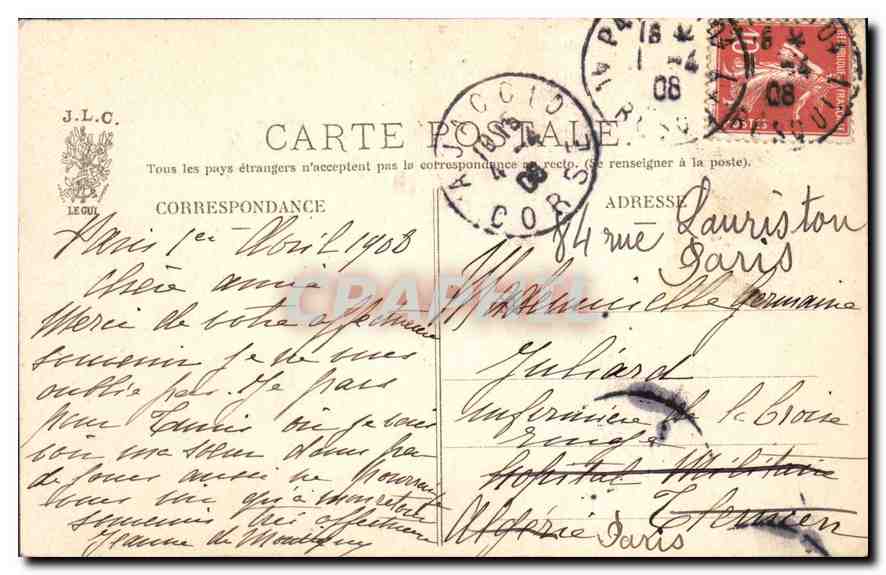 CPA Paris Bois de Boulogne Le Lac  — Rückseite