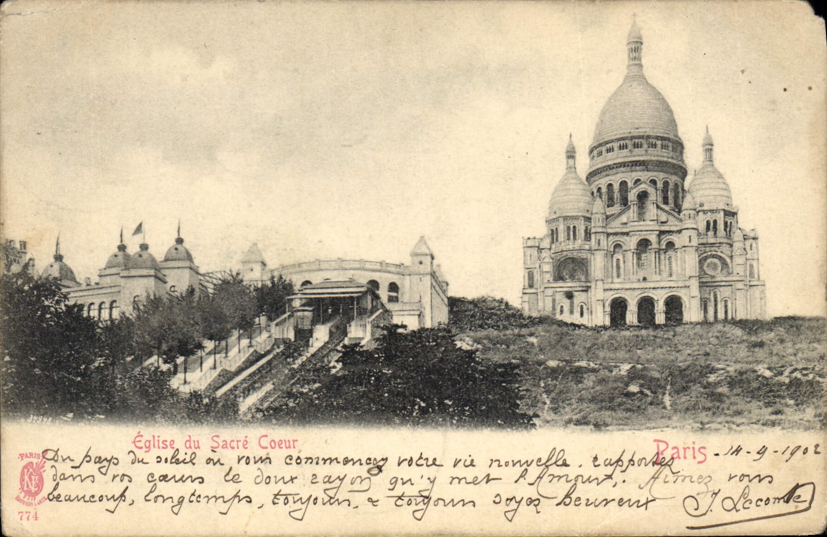 CPA Eglise du Sacre Coeur Paris 