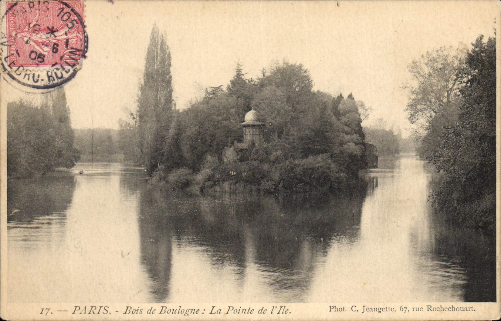 CPA Paris Bois de Boulogne La Pointe de l'Ile 