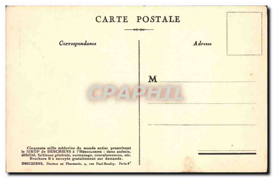 CPA Paris Palais de Justice  — Verso