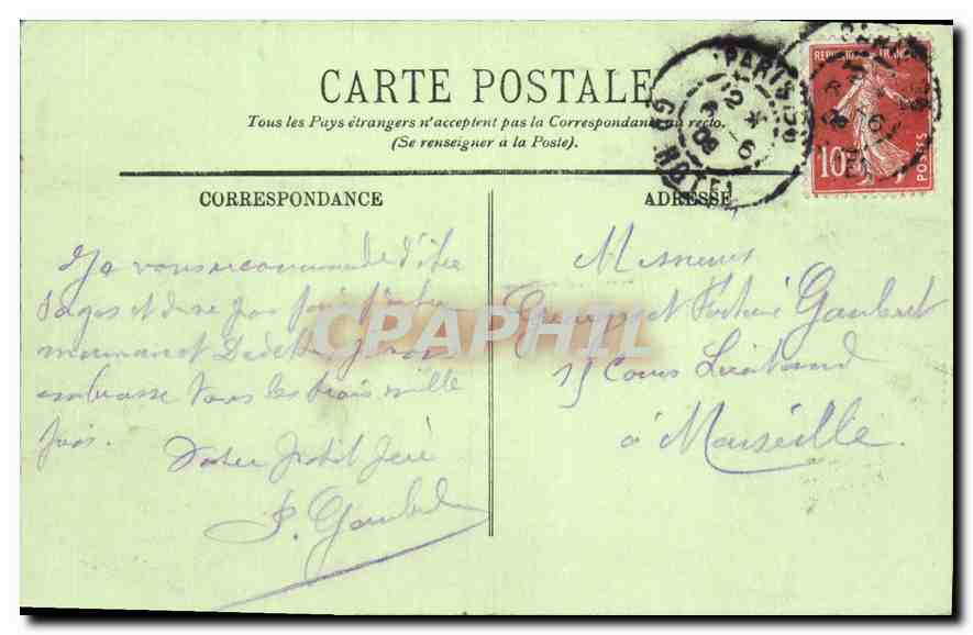 CPA Paris Le Grand Palais  — Verso
