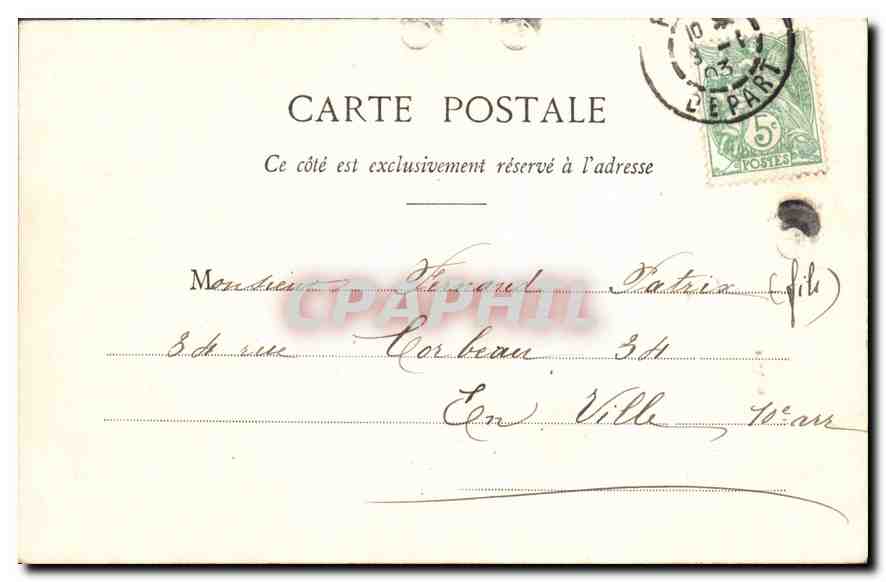 CPA Paris Conservatoire des Arts & Metiers  — Verso