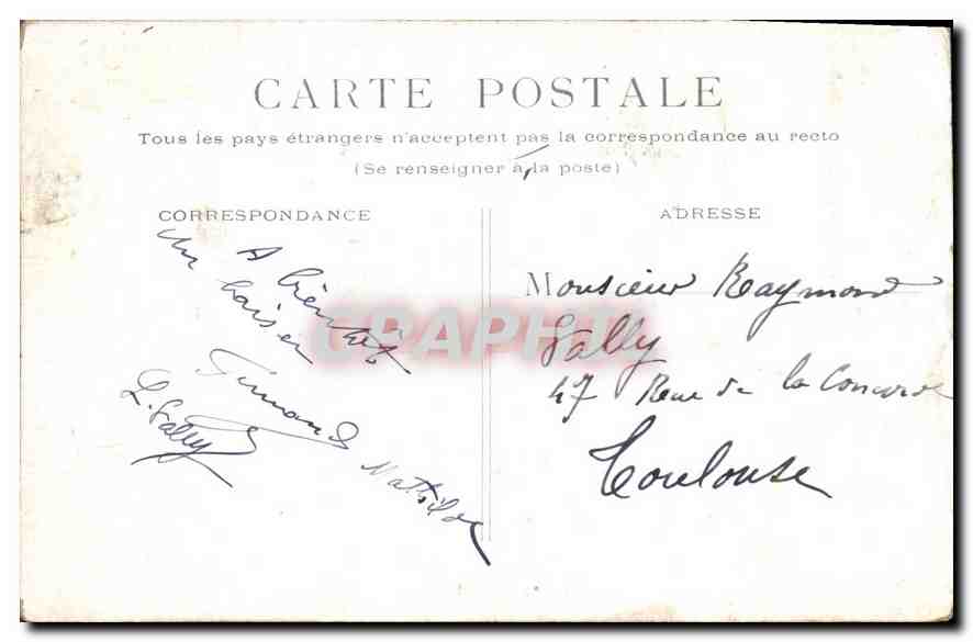 CPA Paris Place de la Bastille  — Rückseite