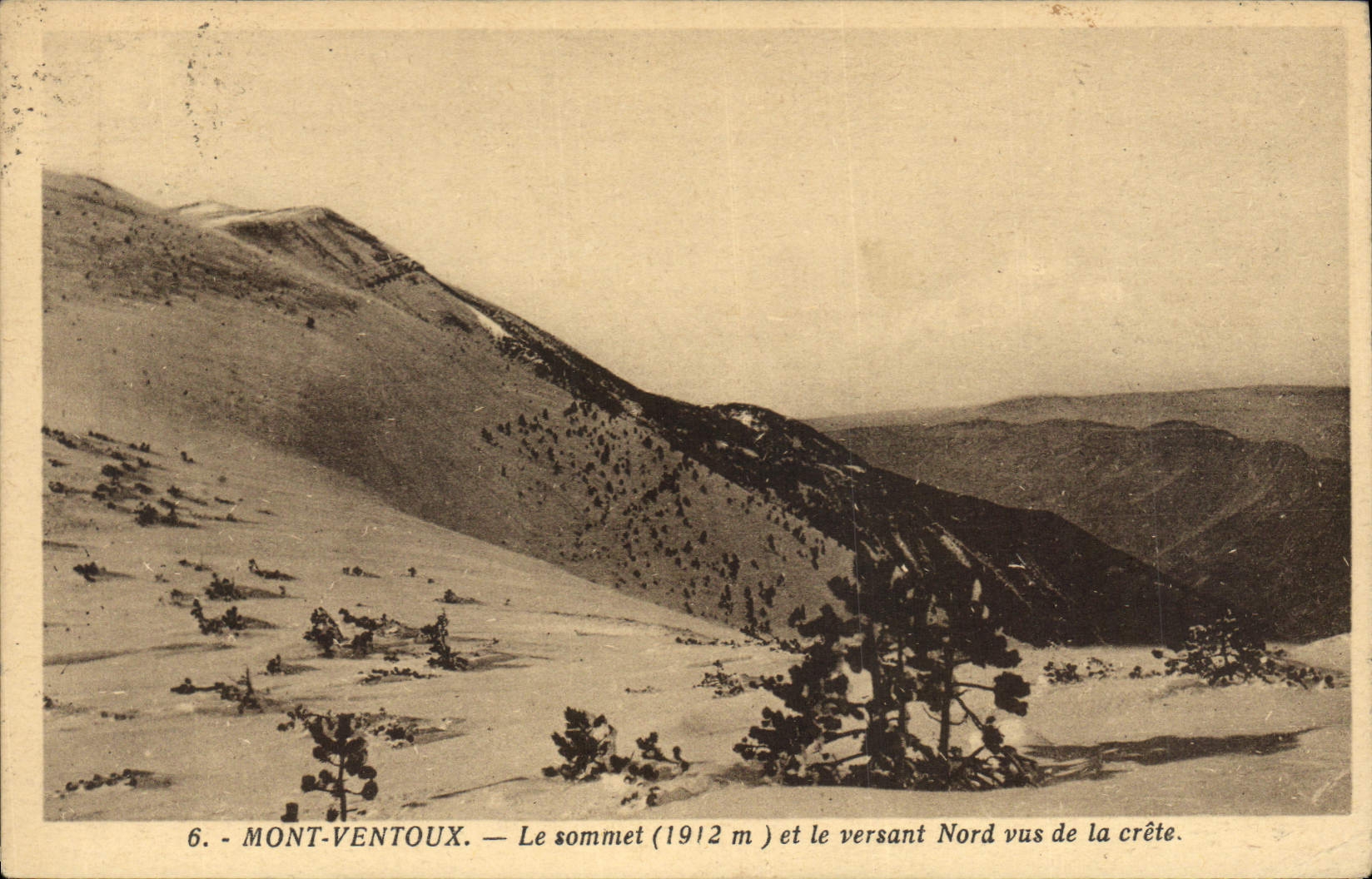 CPA Mont Ventoux Le sommet et le versant Nord vus de la Crete 