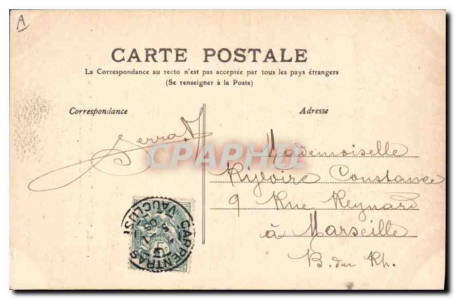Le VENTOUX sous la Neige — L'Observatoire et la Chapelle (côté Est) — Editions J. Brun et Cie, Carpentras — Verso