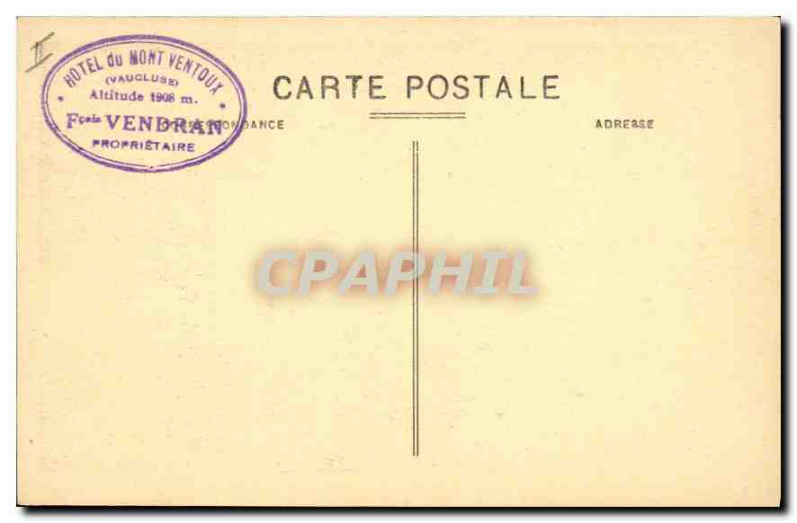 Tal des Toulourenc und der Mont Ventoux (1912 m.) — Nahe CARPENTRAS (Vaucluse) — Verlag VENDRAN — Rückseite