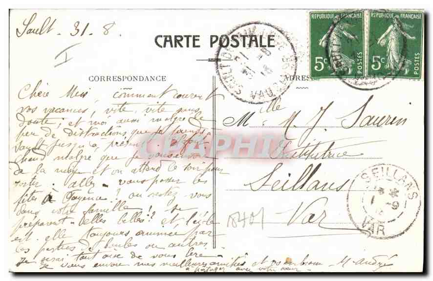 LE MONT-VENTOUX (Vaucluse) 1908 m. — L'Observatoire sous la neige — Éditions Artistiques J. Brun et Cie, Carpentras — Verso