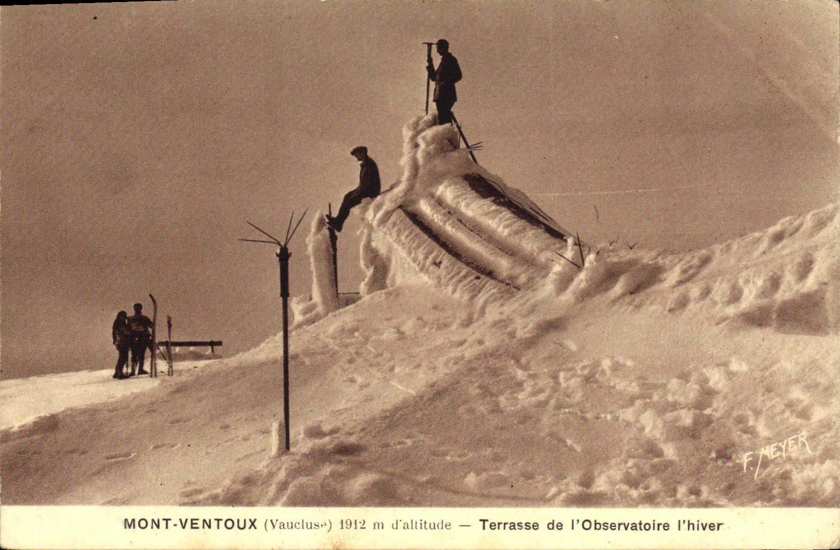 Mont-Ventoux — Terrasse de l'Observatoire l'hiver — Firmin Meyer, Carpentras