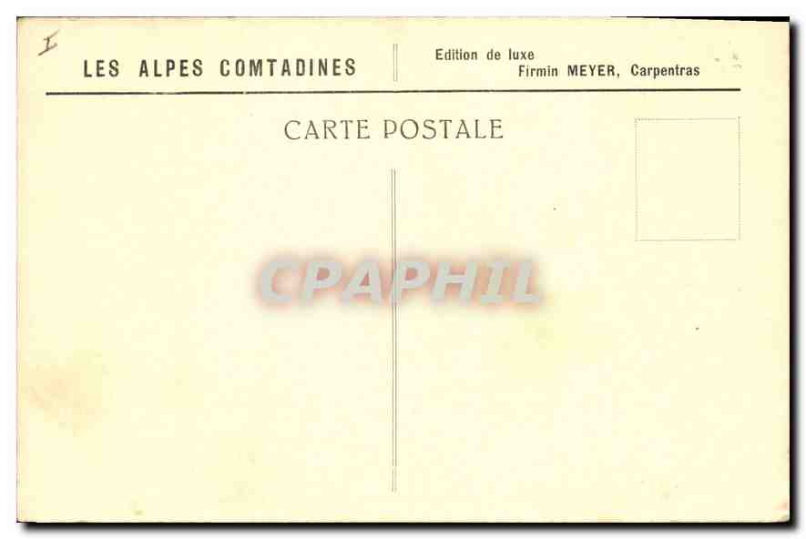 Mont-Ventoux — Terrasse de l'Observatoire l'hiver — Firmin Meyer, Carpentras — Verso